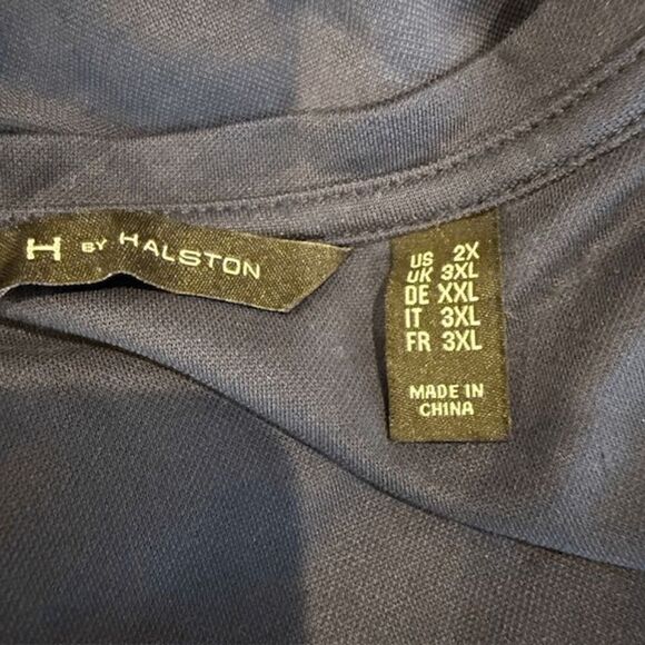 H by Halston Ruched Waist Dress Navy Blue Lightweight Flowy Flattering Size 2X - Picture 5 of 9